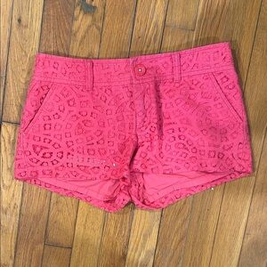 Lilly Pulitzer Pink Lace Shorts